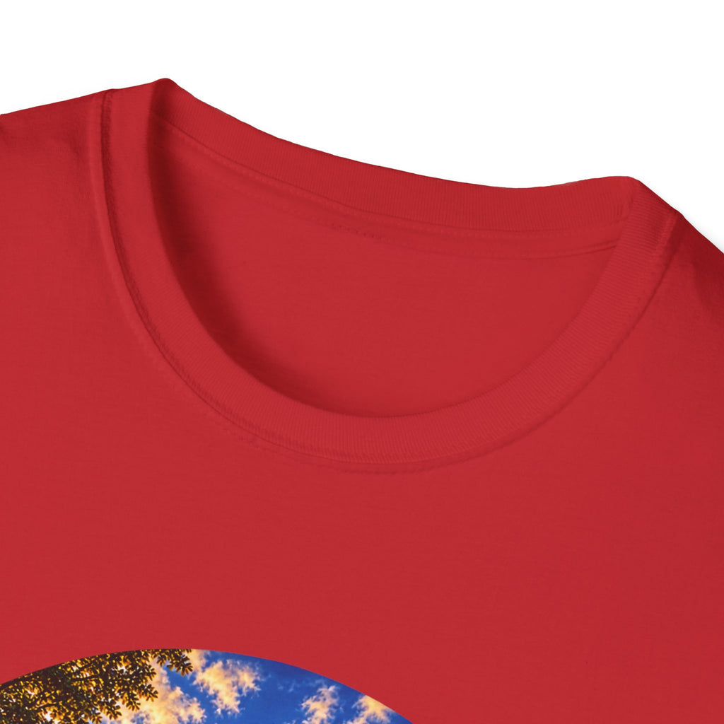 Patriotic Church Sunset T-Shirt — American Flag Chapel Scene