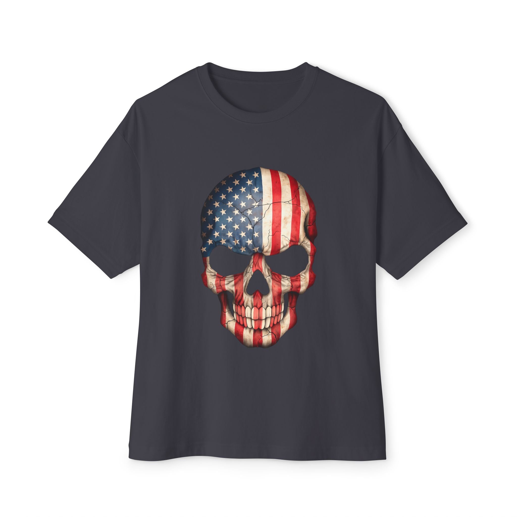 American Flag Skull Tee — Patriotic Graphic T-Shirt