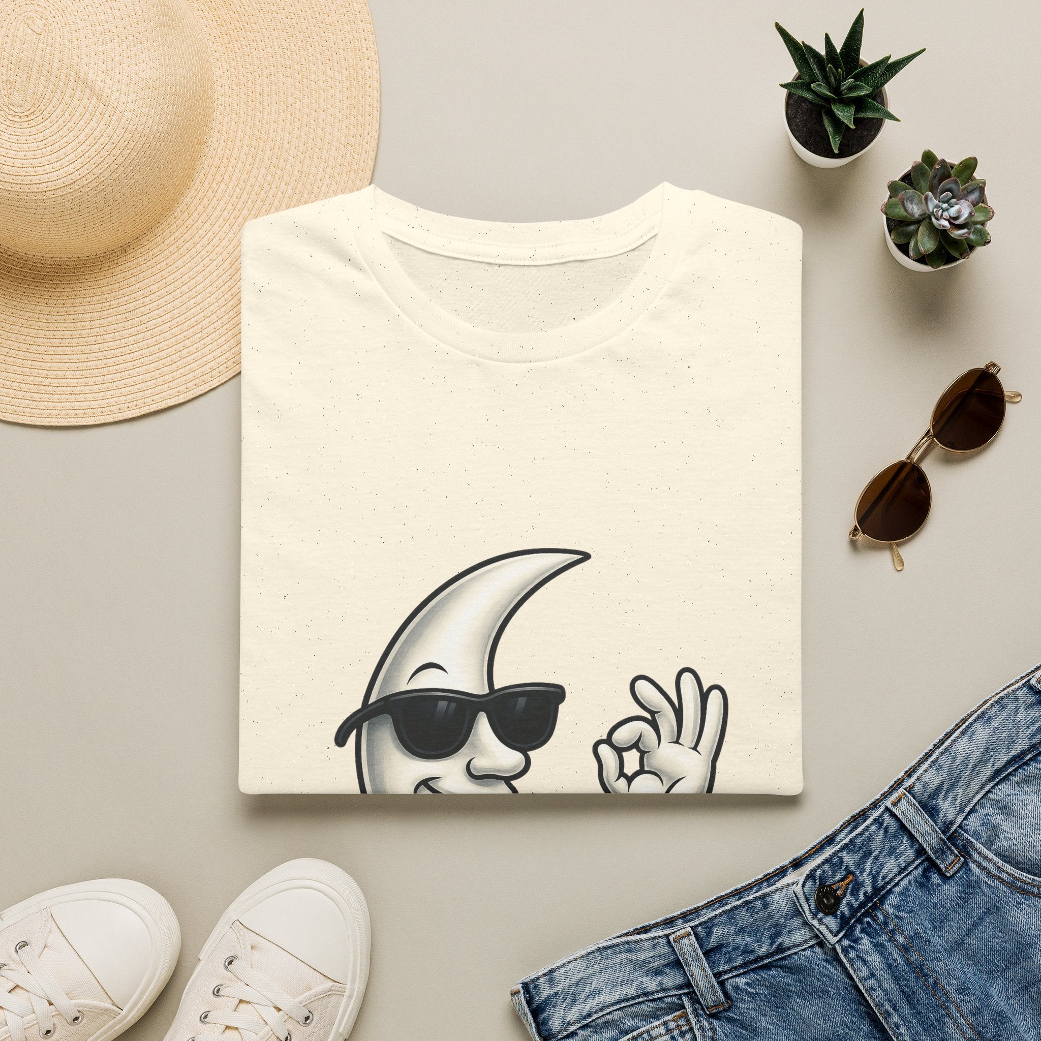 Cool Moon Graphic T-Shirt — Sunglasses Moon