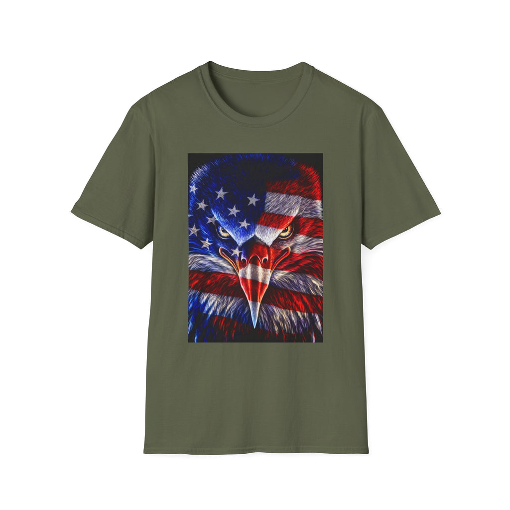 Patriotic Eagle T-Shirt — American Flag Bald Eagle Graphic Tee