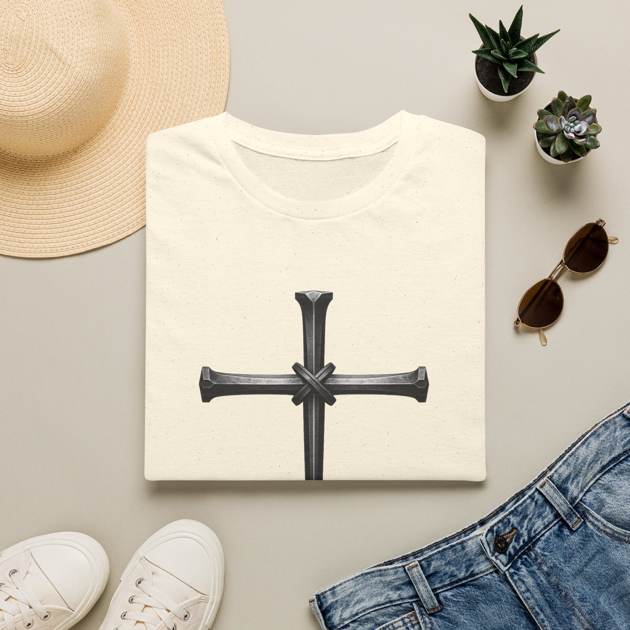 Nail Cross T-Shirt —  Cross Graphic Tee