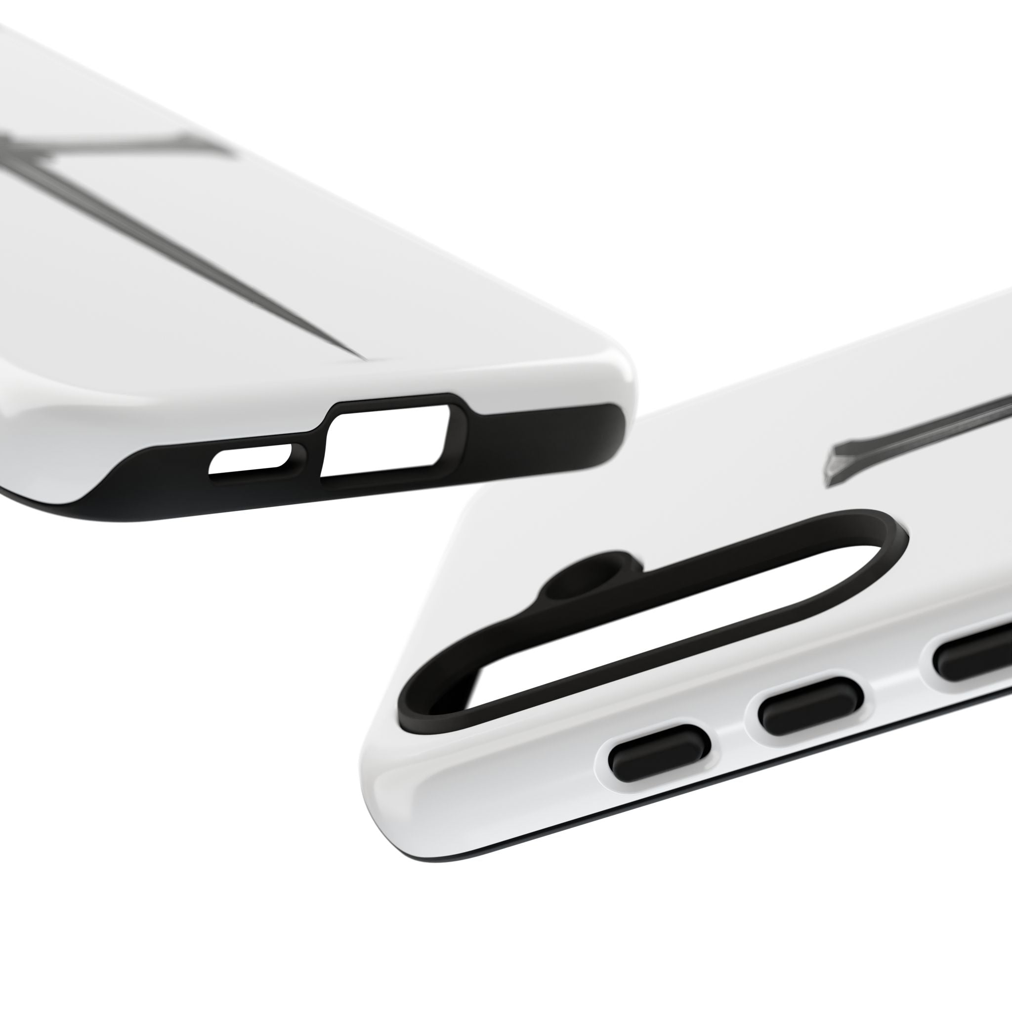 Nail Cross Tough Phone Case – Minimal Gothic Christian Armor for Samsung & iPhone