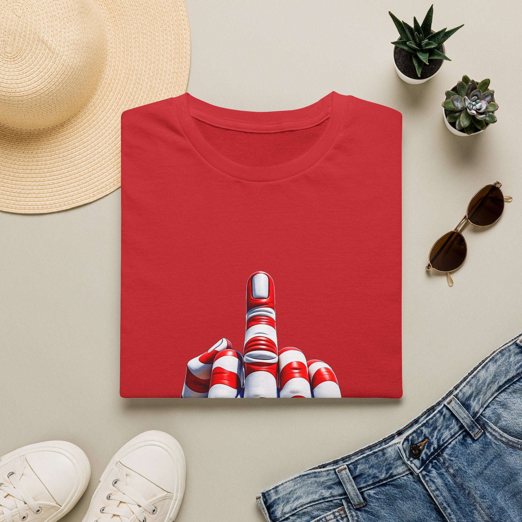 Middle Finger USA Flag T‑Shirt — Patriotic Offensive Graphic Tee