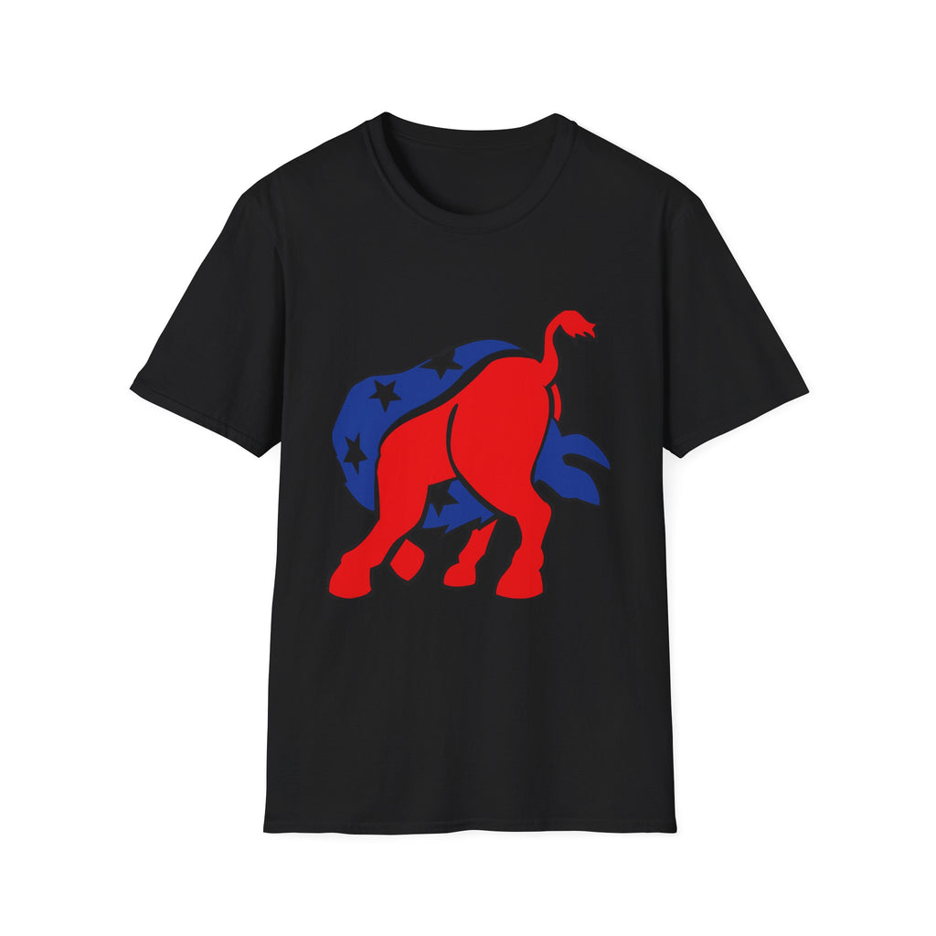 Elephant Political Graphic T-Shirt — Patriotic Red, White & Blue Design