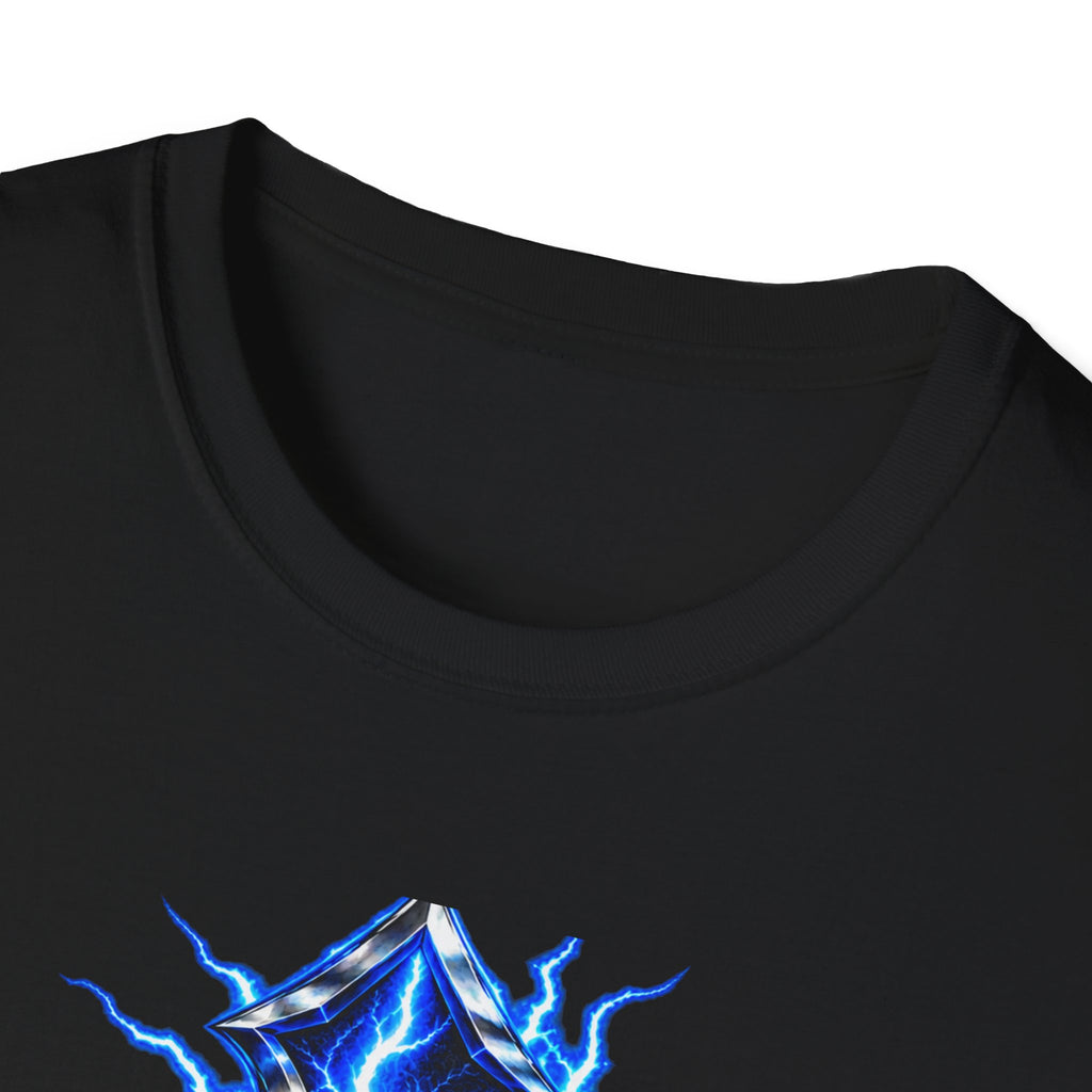 Electric Blue Cross T-Shirt – Lightning Church Graphic Tee