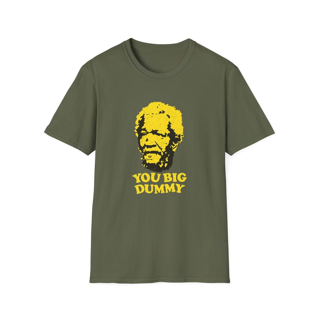 Graphic T-Shirt — Yellow Pop Art Face "You Big Dummy" Retro Humor Tee
