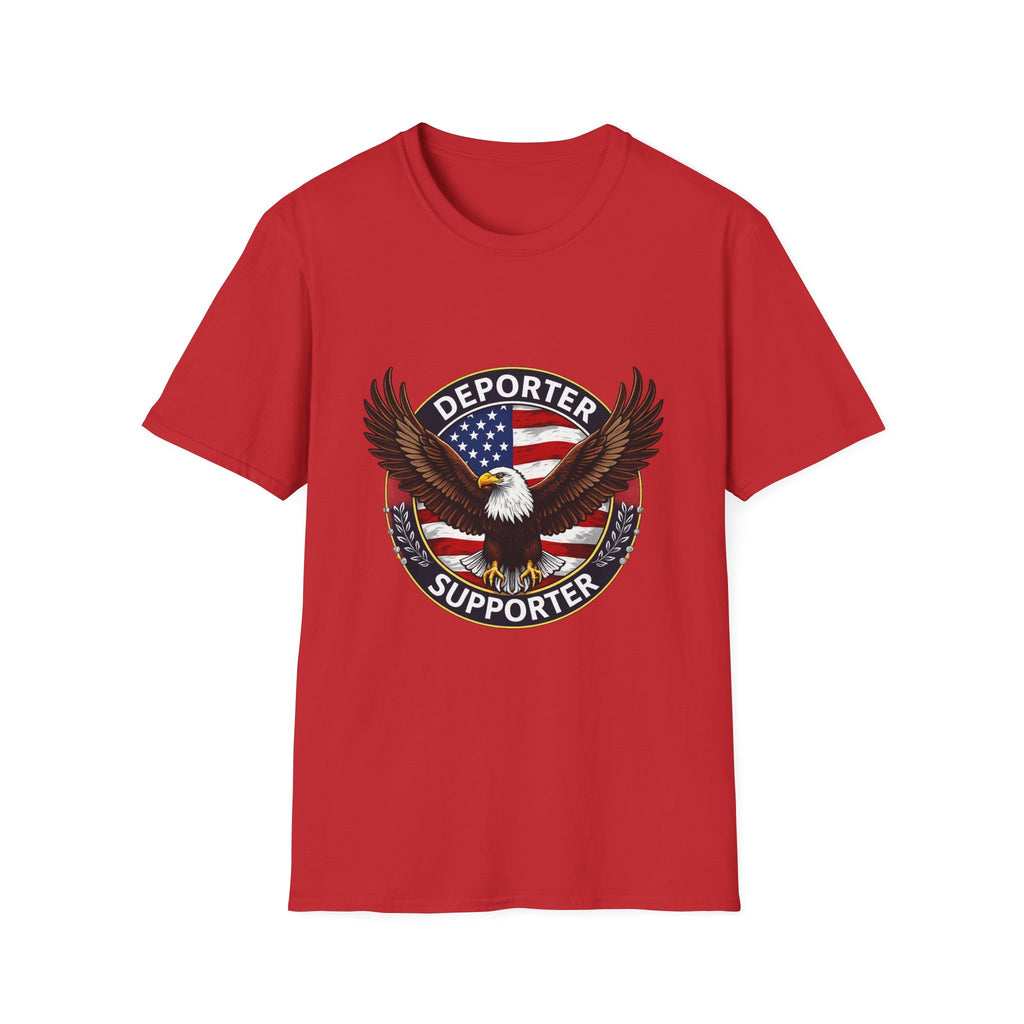 Deporter Supporter T-Shirt — Patriotic Eagle American Flag Tee