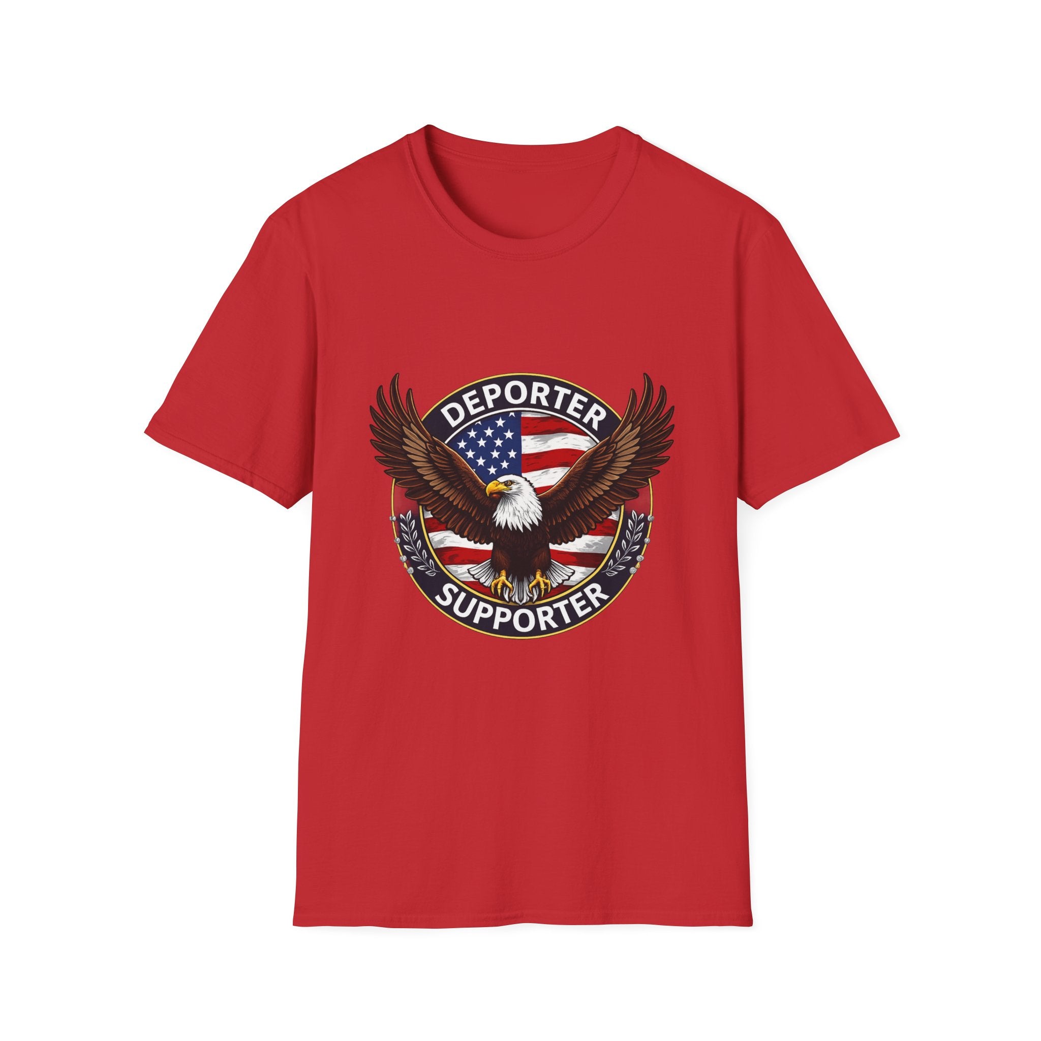Deporter Supporter T-Shirt — Patriotic Eagle American Flag Tee