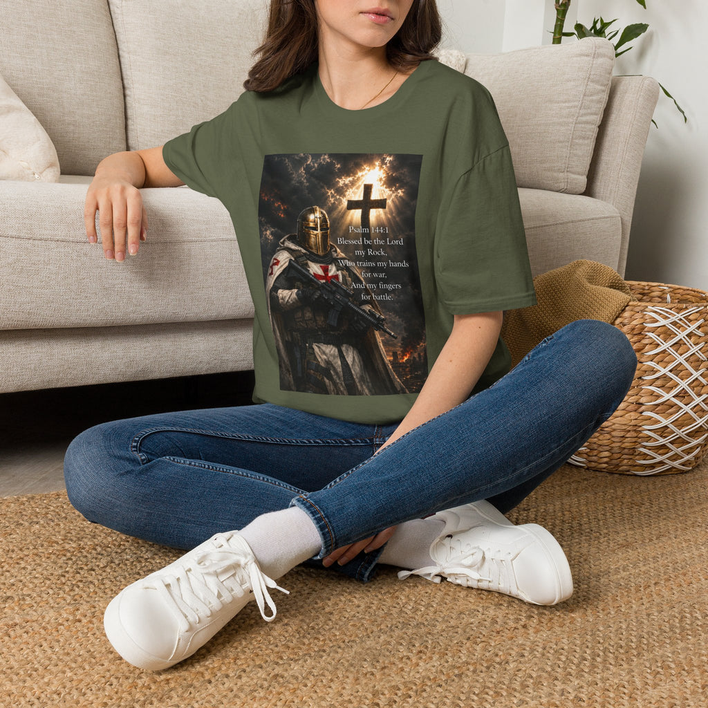 Christian Knight T-Shirt — Psalm 18:1 Faith & Strength Tee