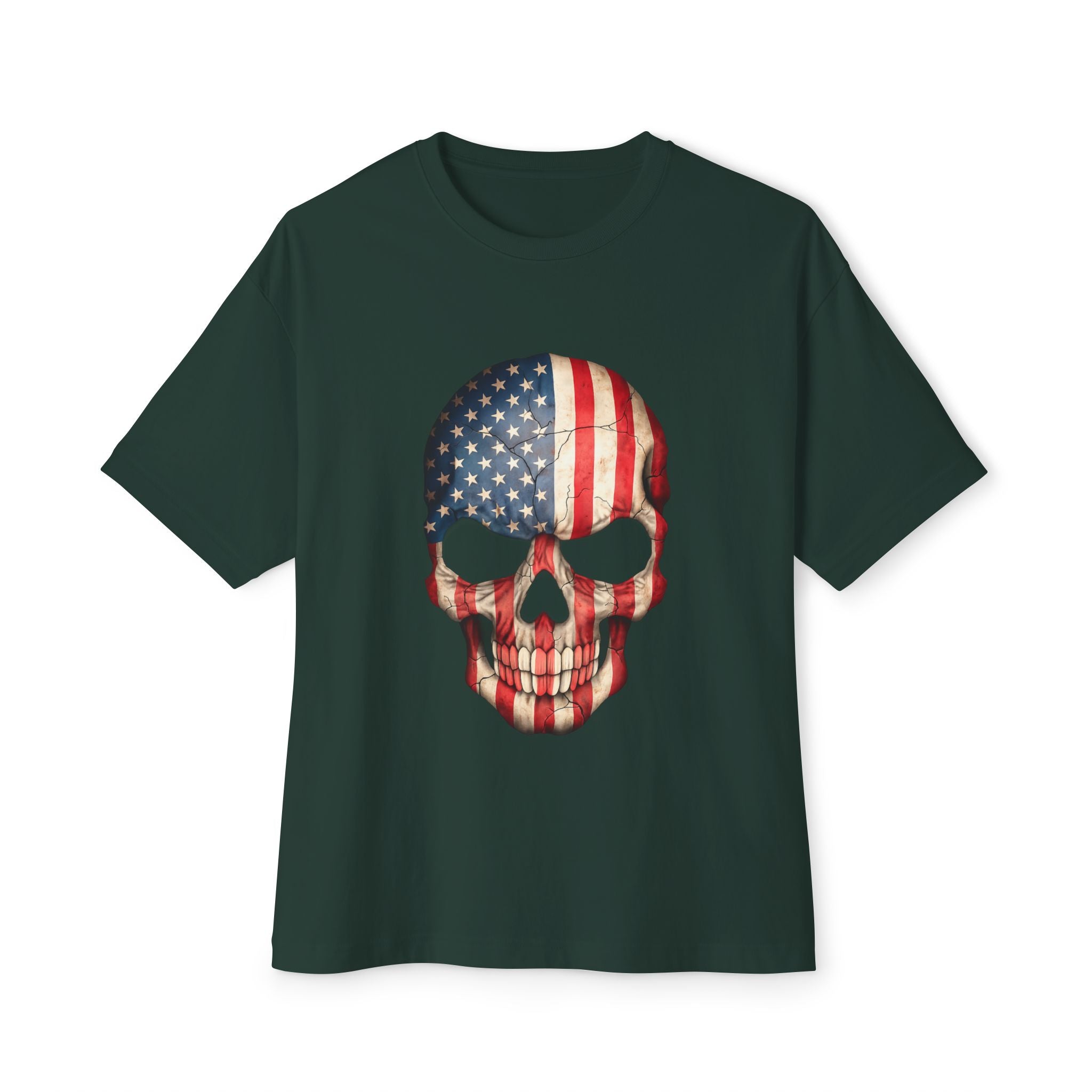 American Flag Skull Tee — Patriotic Graphic T-Shirt
