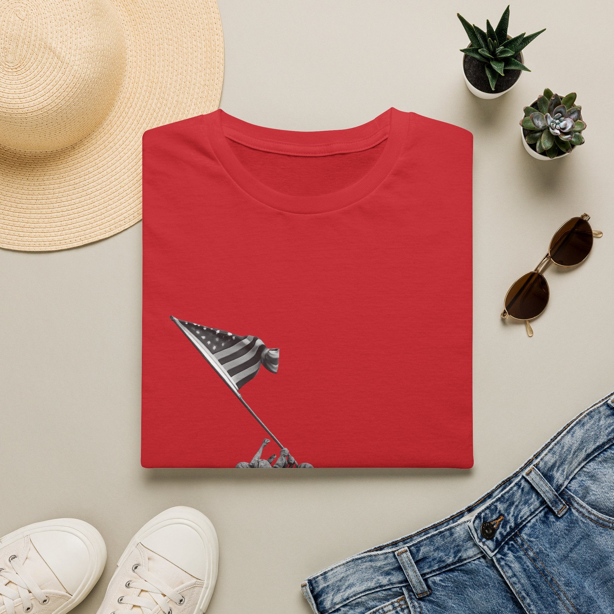 Iwo Jima Flag Raising T-Shirt — WWII Memorial Tribute Tee