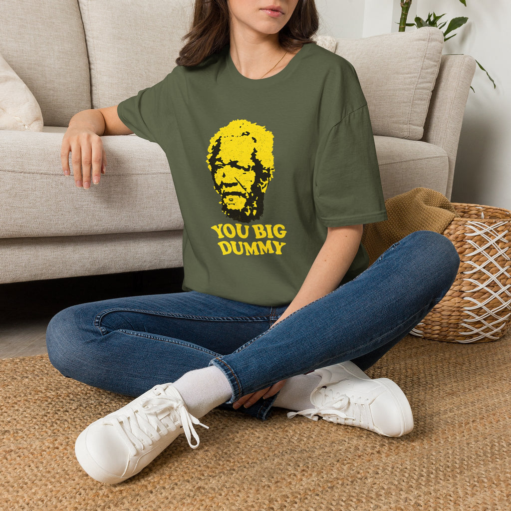 Graphic T-Shirt — Yellow Pop Art Face "You Big Dummy" Retro Humor Tee