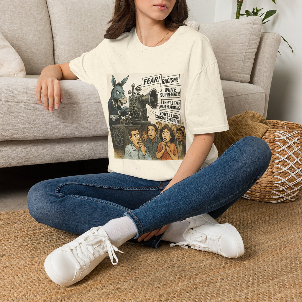 Graphic T-Shirt — Vintage Political Cartoon ‘Fear! Racism! White Supremacy!’