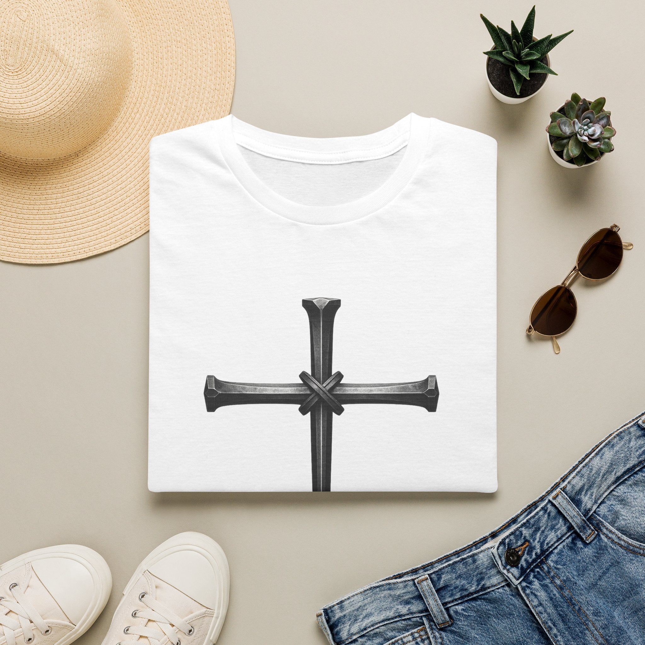 Nail Cross T-Shirt —  Cross Graphic Tee