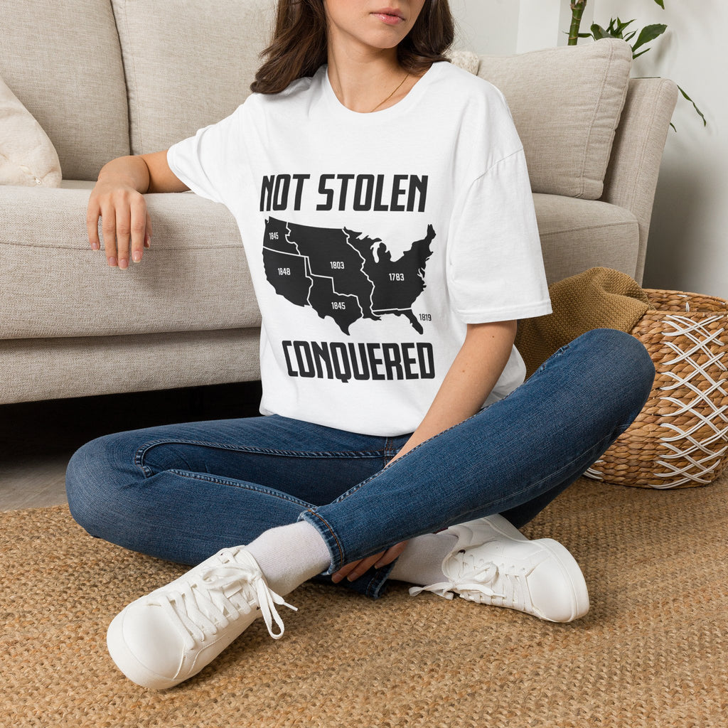 Not Stolen Conquered T‑Shirt — Historical Midwest/Great Plains Map Tee
