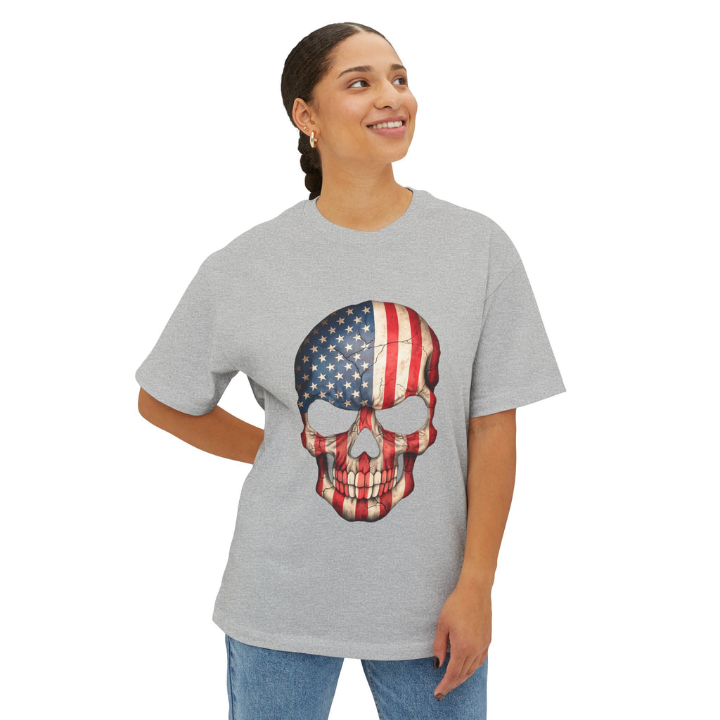 American Flag Skull Tee — Patriotic Graphic T-Shirt