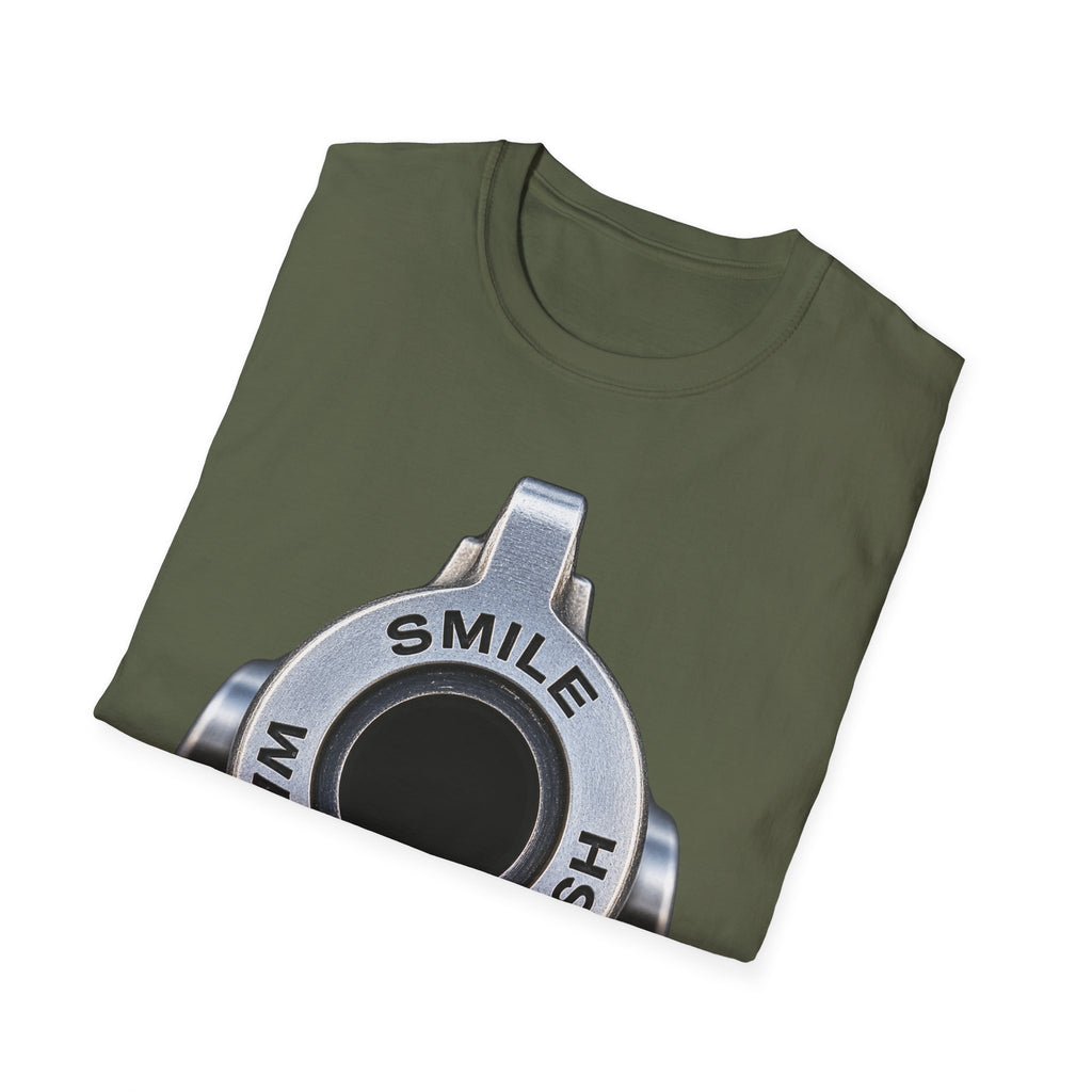 T-Shirt — 'Smile Wait For Flash' Camera Shutter Graphic