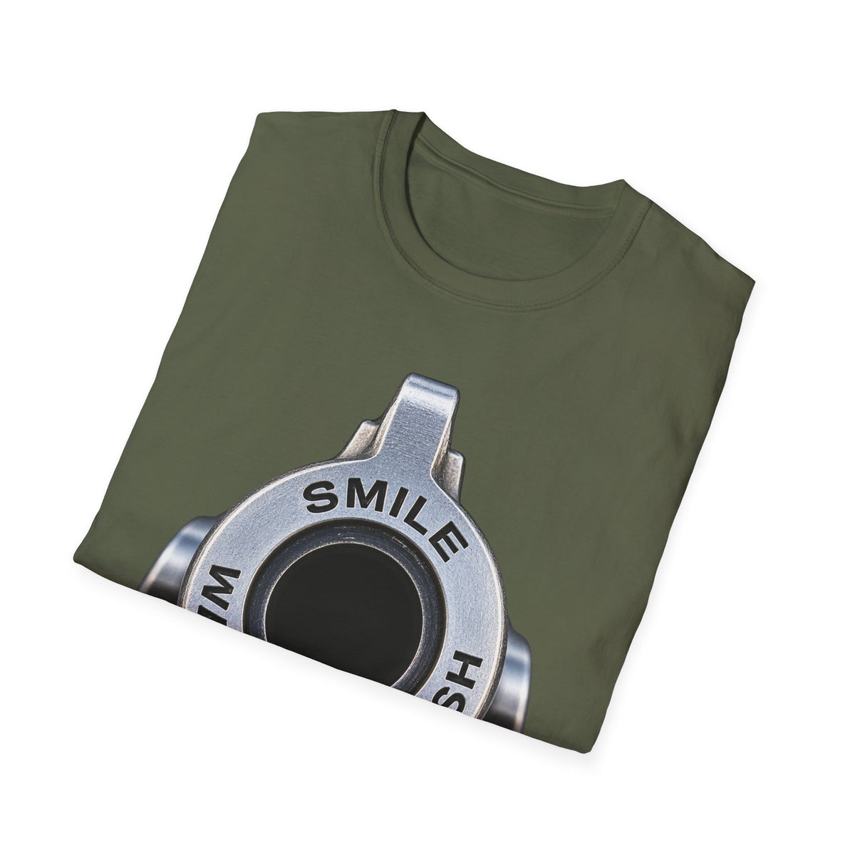 T-Shirt — 'Smile Wait For Flash' Camera Shutter Graphic