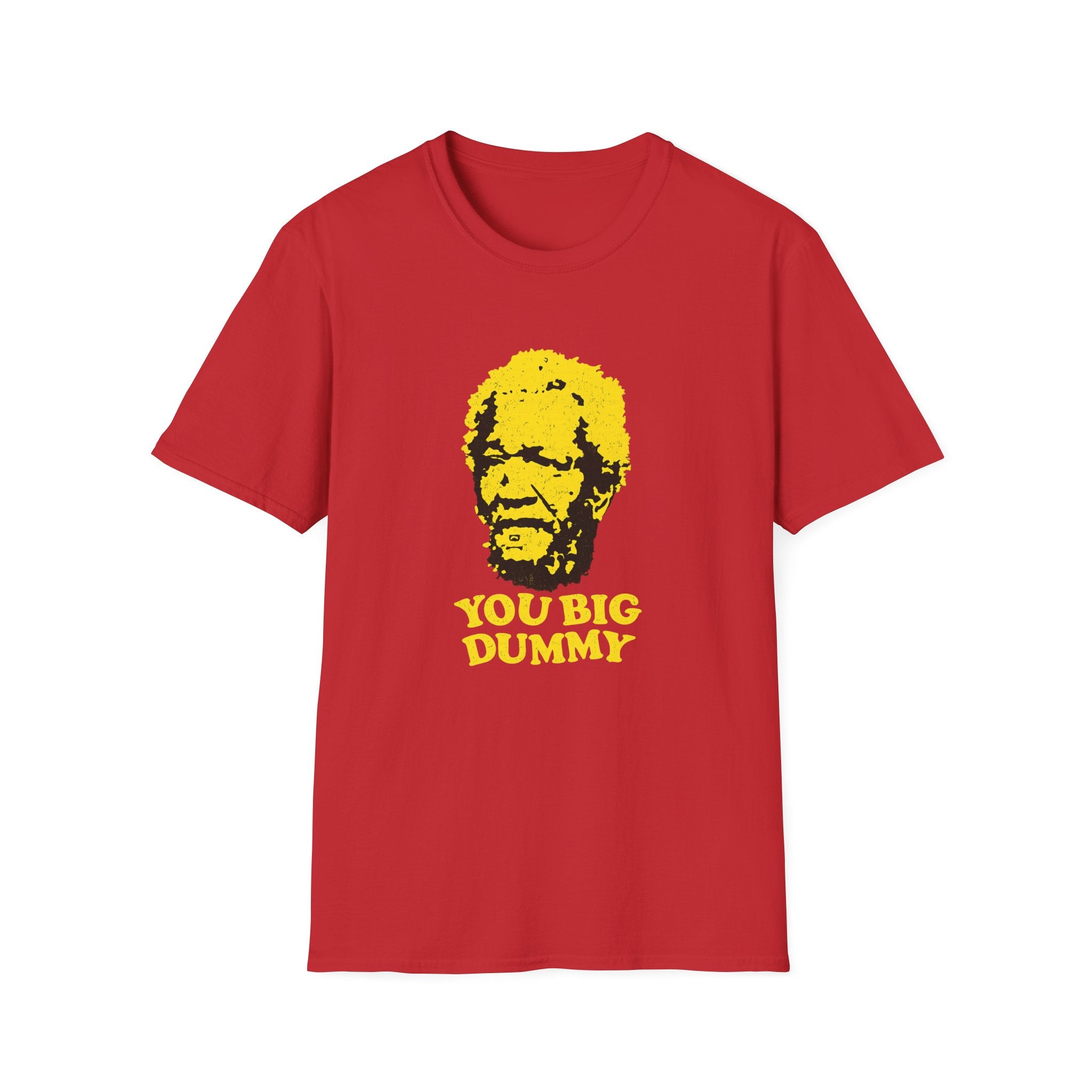 Graphic T-Shirt — Yellow Pop Art Face "You Big Dummy" Retro Humor Tee