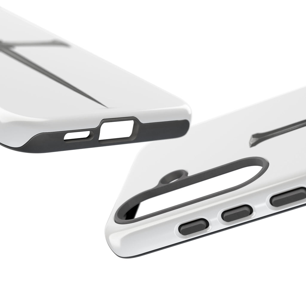 Nail Cross Tough Phone Case – Minimal Gothic Christian Armor for Samsung & iPhone
