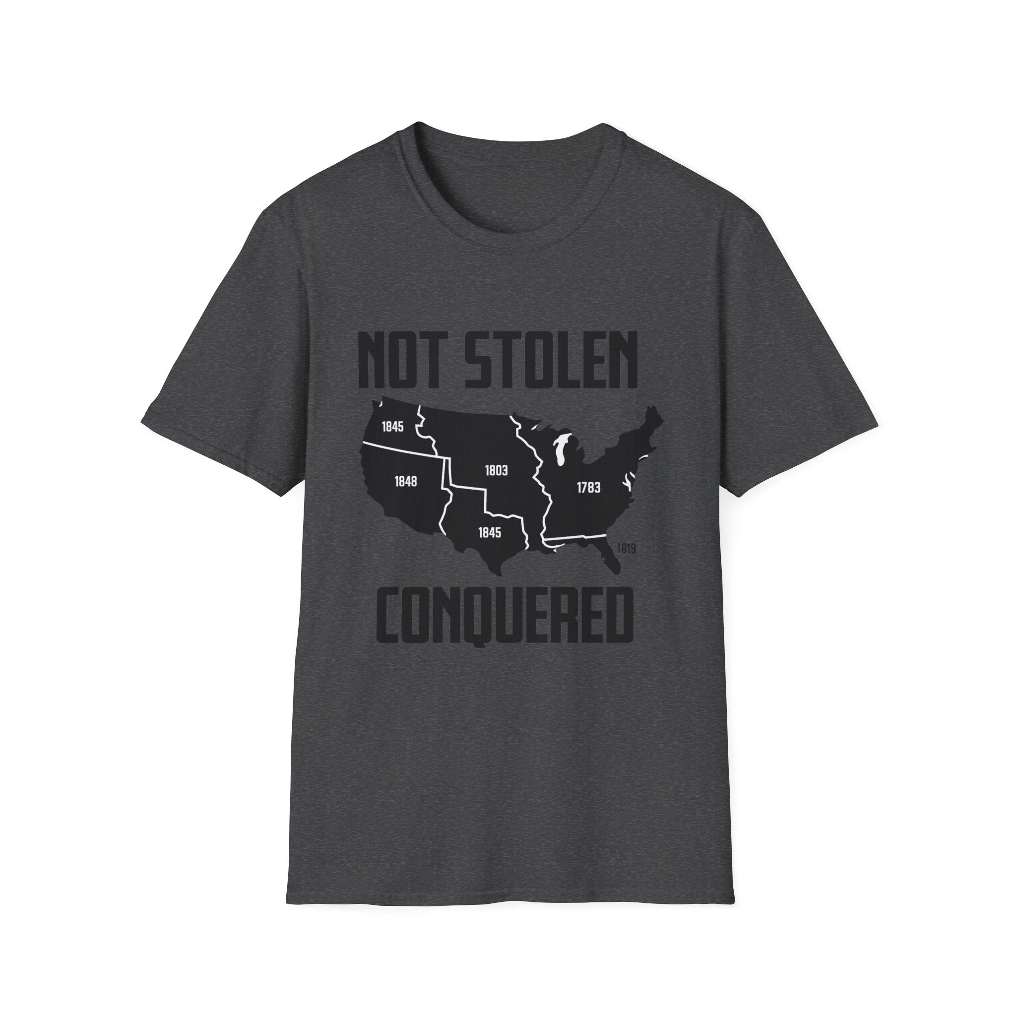 Not Stolen Conquered T‑Shirt — Historical Midwest/Great Plains Map Tee