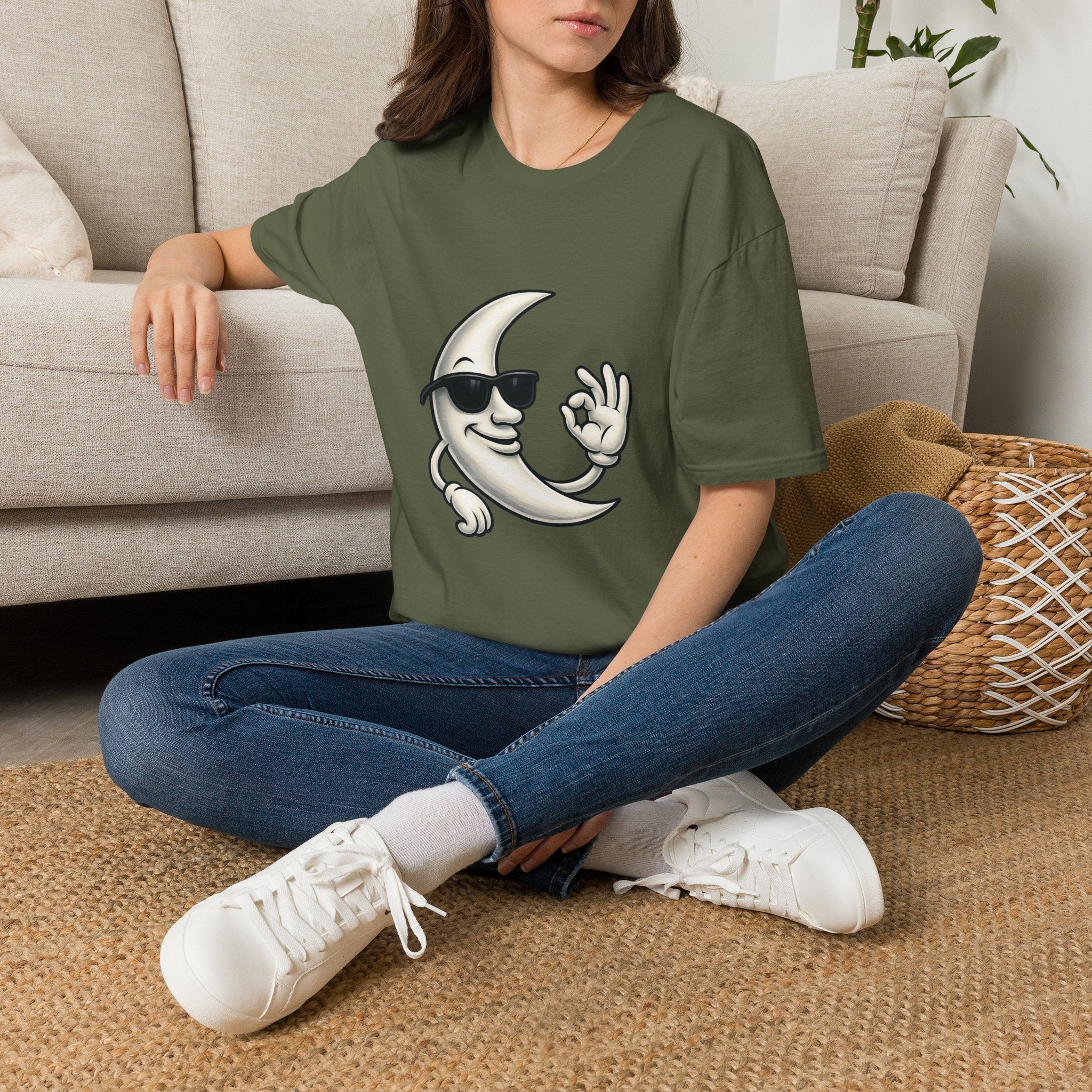 Cool Moon Graphic T-Shirt — Sunglasses Moon