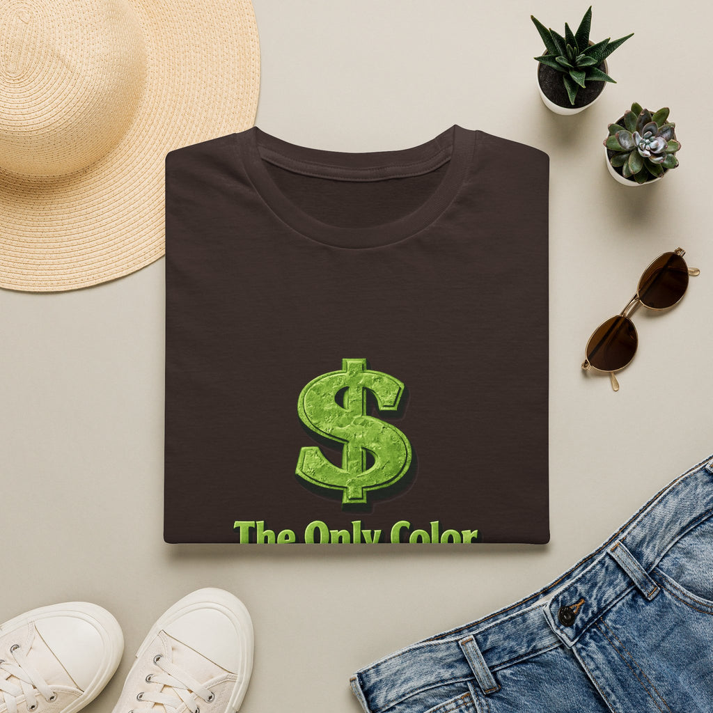 T-Shirt: "The Only Color That Matters Is Green" Dollar Sign Graphic Tee