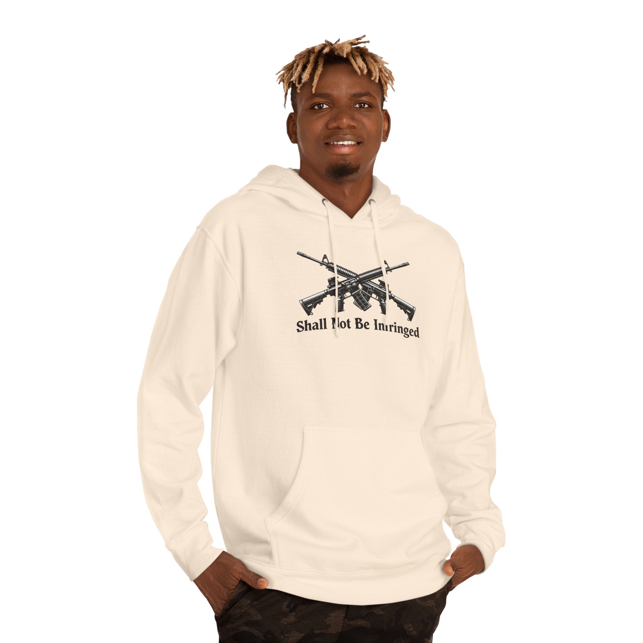Don't Tread On Me Hoodie — "Shall Not Be Infringed" Rifle Graphic