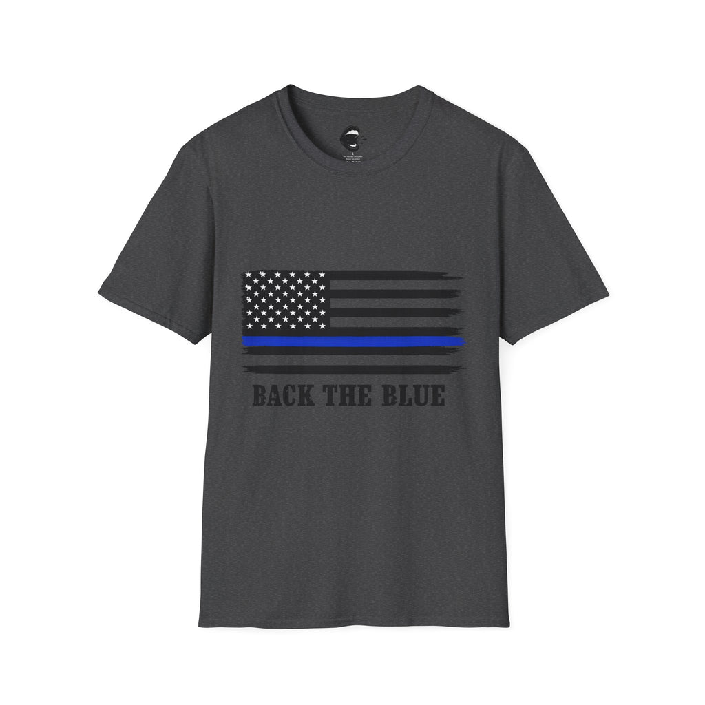 T-Shirt — Thin Blue Line American Flag "Back The Blue" Patrol Tee