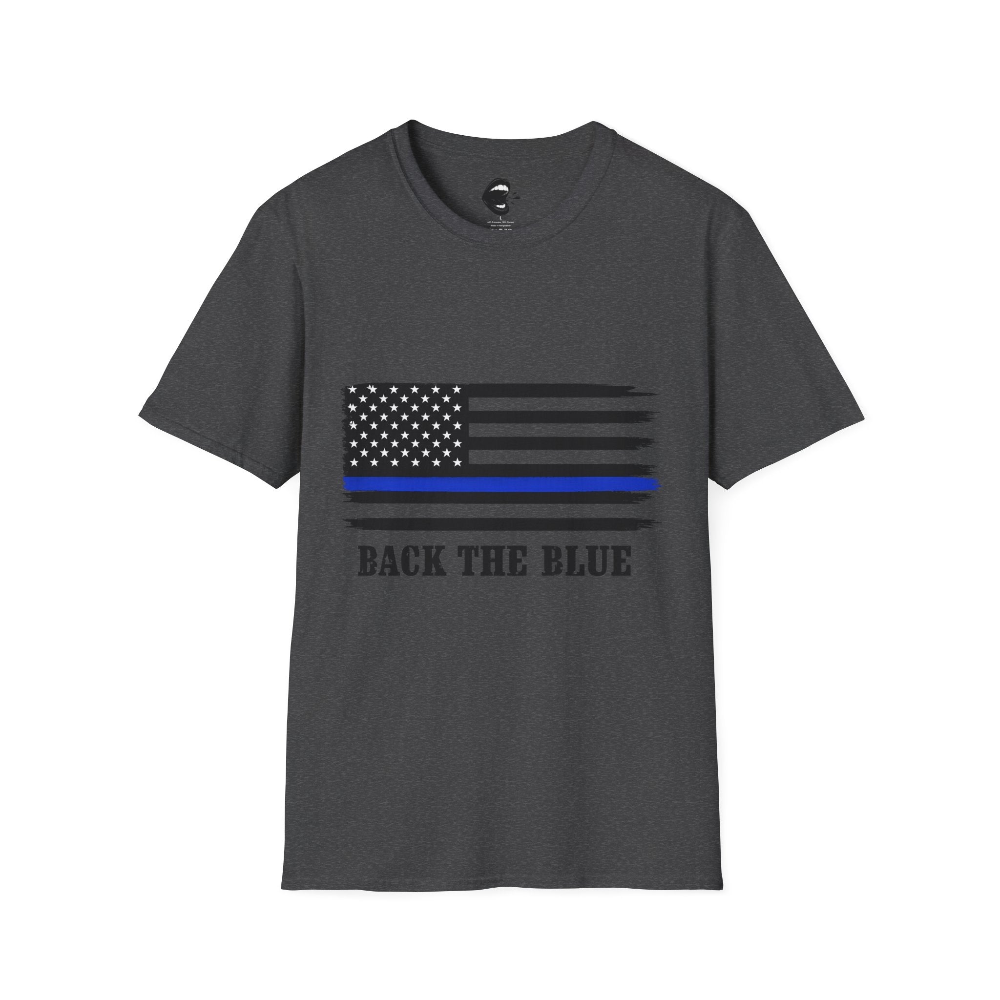T-Shirt — Thin Blue Line American Flag "Back The Blue" Patrol Tee