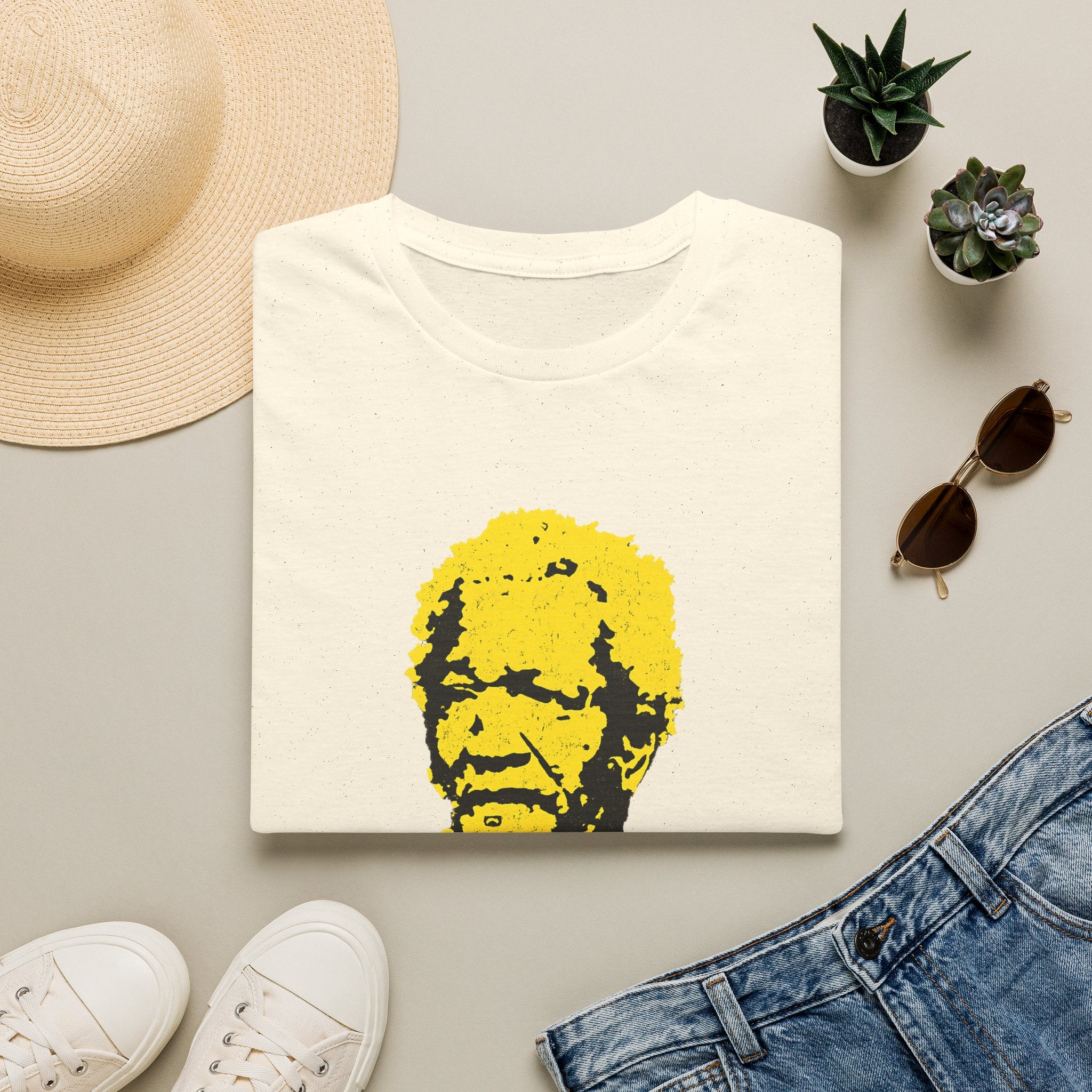 Graphic T-Shirt — Yellow Pop Art Face "You Big Dummy" Retro Humor Tee