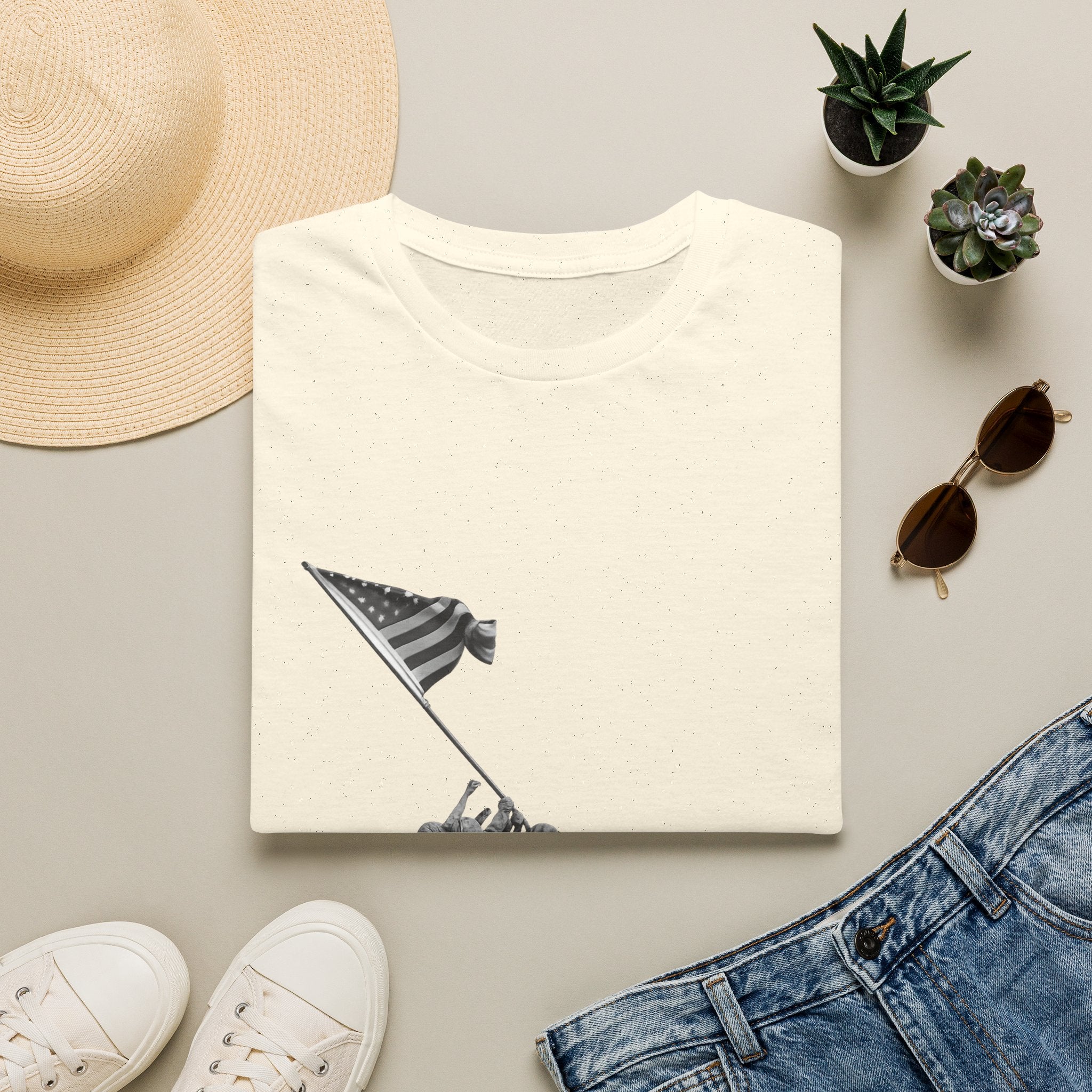 Iwo Jima Flag Raising T-Shirt — WWII Memorial Tribute Tee