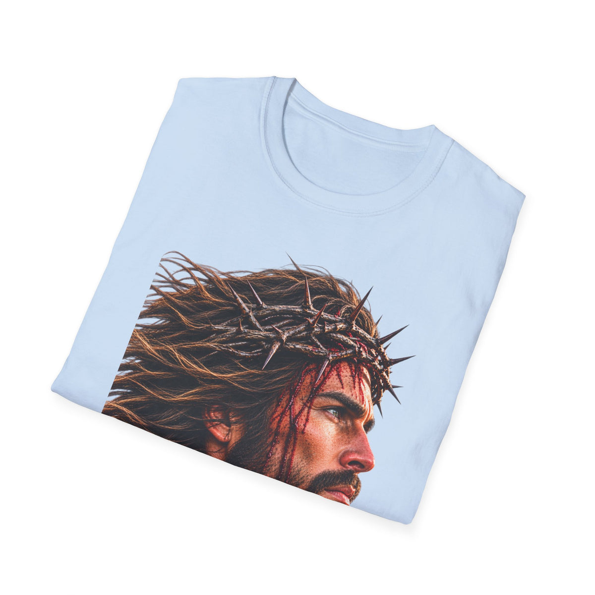 Jesus Portrait T-Shirt — Crown of Thorns Inspirational Christian Tee