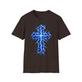 Electric Blue Cross T-Shirt – Lightning Church Graphic Tee