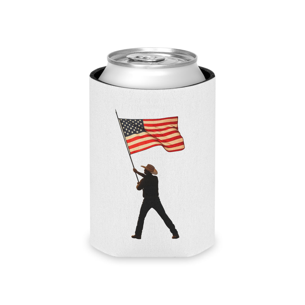 Patriotic Eagle & Cross Can Cooler – American Flag Beer Cooler