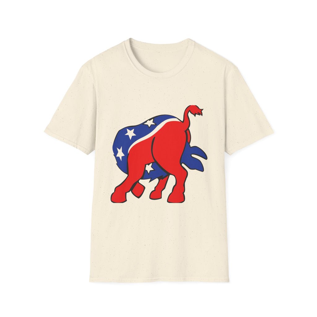 Elephant Political Graphic T-Shirt — Patriotic Red, White & Blue Design